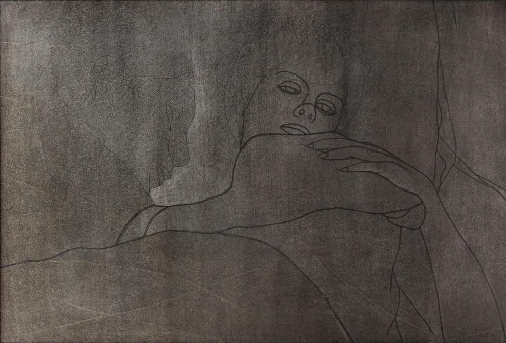 Derrick Greaves comparable auction result: derrick greaves couple in bed 1972 78