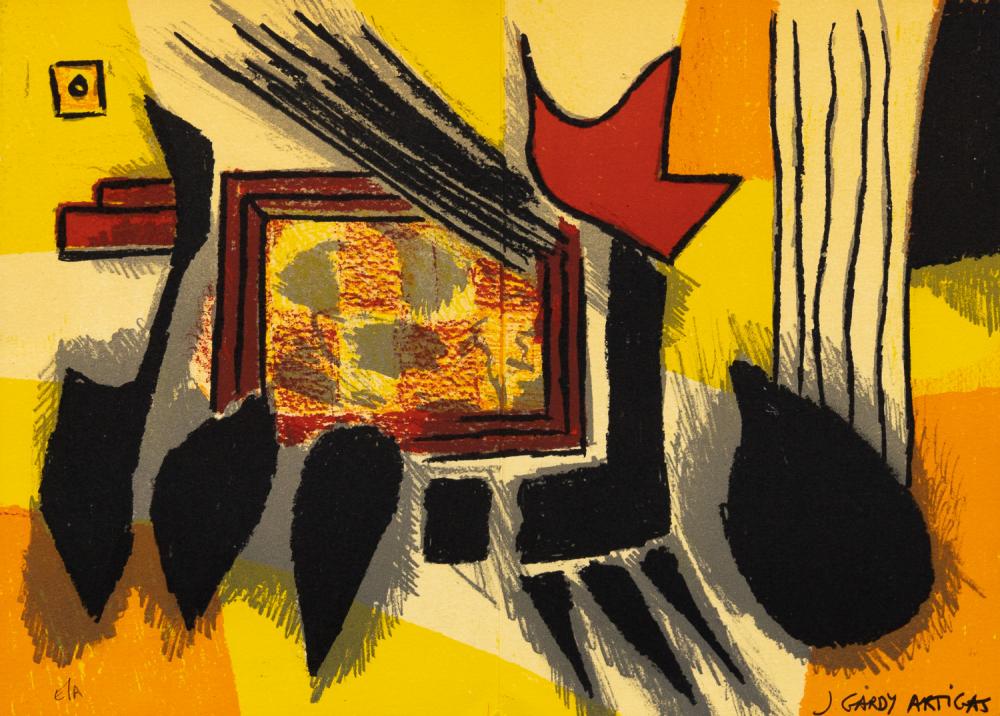 Joan Gardy-Artigas comparable auction result: joan gardy artigas untitled colour lithograph 1985 image 25cm x 35cm frame 36cm x 46cm