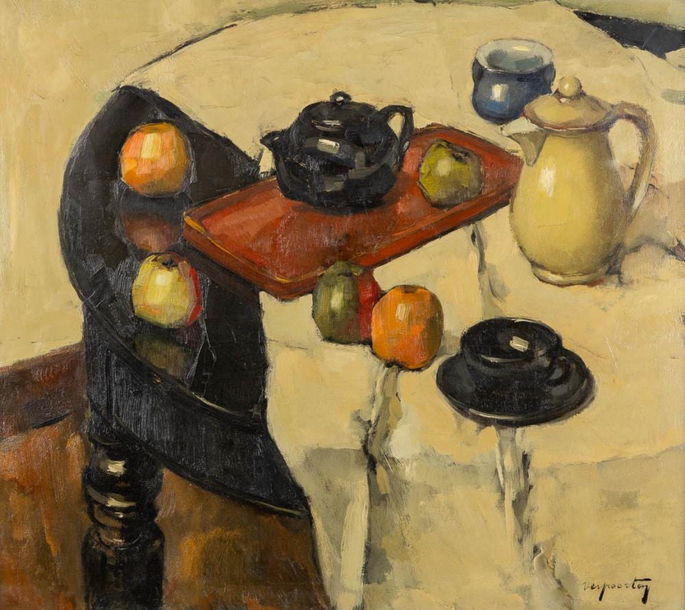 oscar verpoorten 1895 1948 still life w 90 x h 80 cm · Flanders Auctions · 2024-09-11 Oscar Verpoorten comparable auction result: oscar verpoorten 1895 1948 still life w 90 x h 80 cm