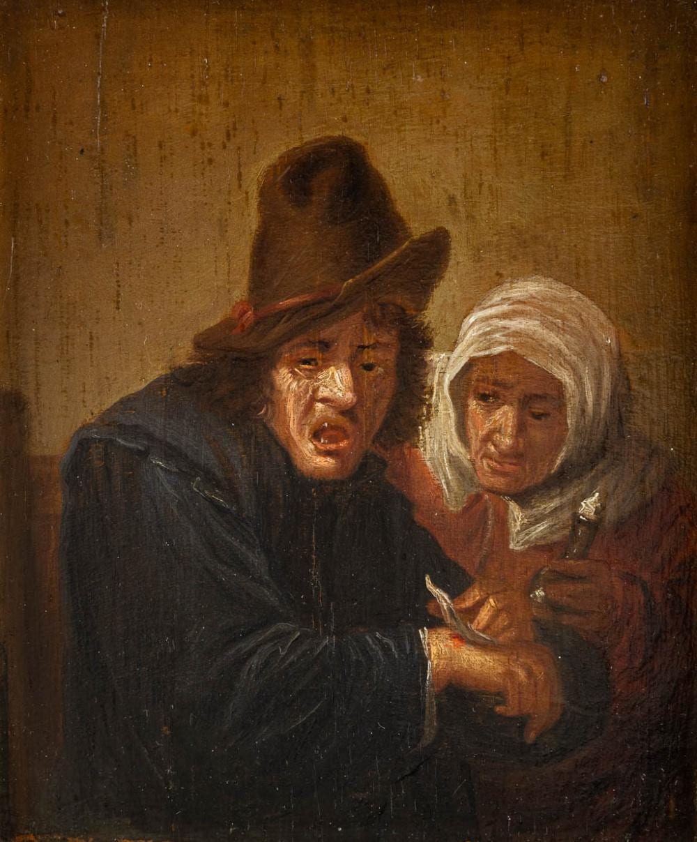 Joos van Craesbeeck comparable auction result: joos van craesbeeck 1605 06 1660 61 after caracters w 18 5 x h 21 5 cm