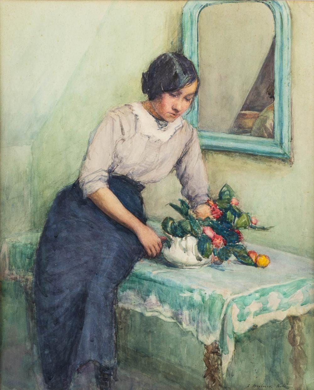 Joseph Milner Kite comparable auction result: joseph milner kite 1862 1946 portrait of a lady w 35 x h 43 cm