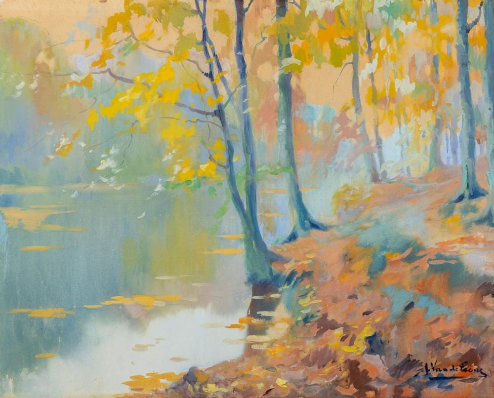 Jules van de Leene comparable auction result: jules van de leene 1887 1962 lake shore w 63 x h 50 5 cm