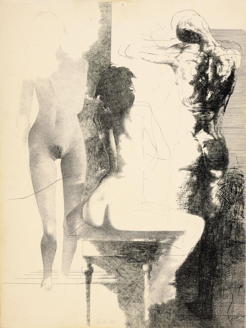 Arno Rink comparable auction result: arno rink lot und seine t chter iii 1980