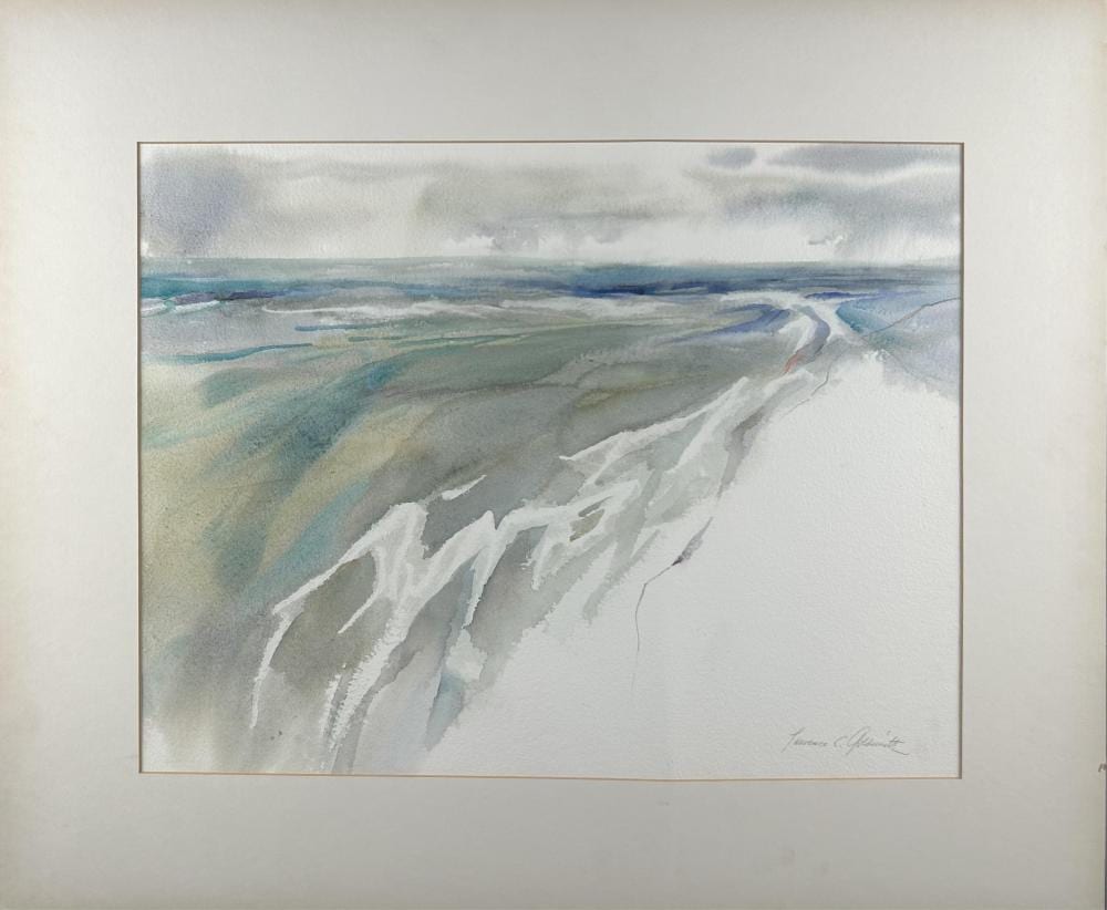 Lawrence Goldsmith comparable auction result: lawrence goldsmith vermont 1916 2004 deep focus watercolor on paper 18 x 23 sight matted 27 x 32 unframed
