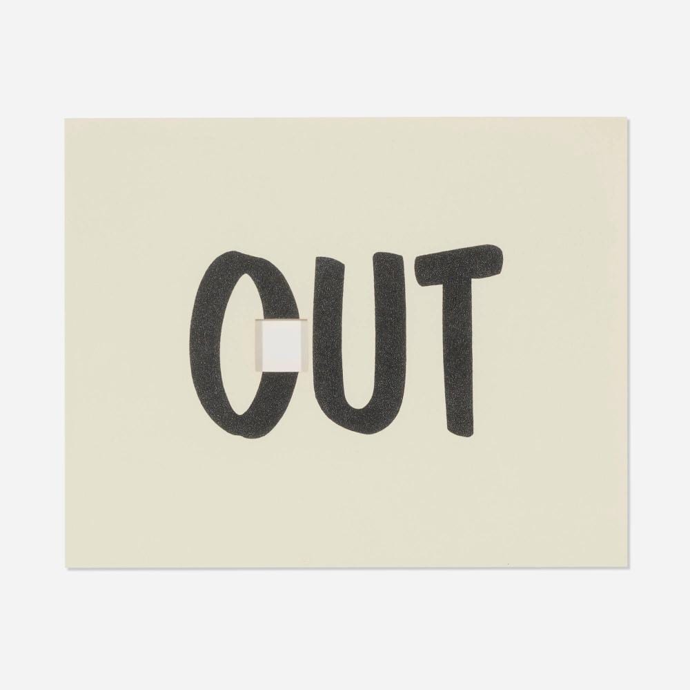 Kay Rosen comparable auction result: kay rosen cut out