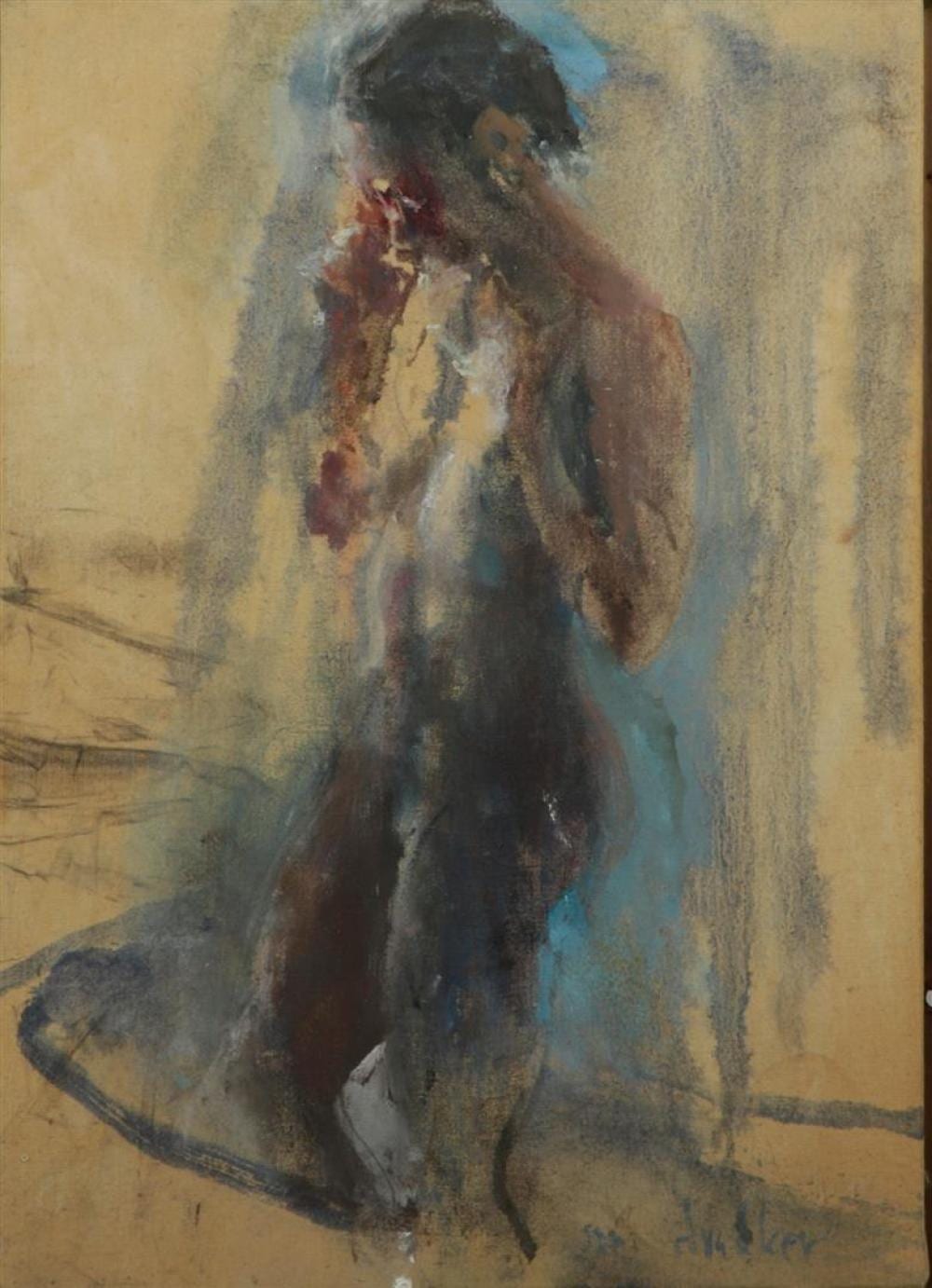 Sam Drukker comparable auction result: sam drukker born goes 1957 bathing woman signed bottom right and signed again and annotated with title on the back 33 x 23 cm