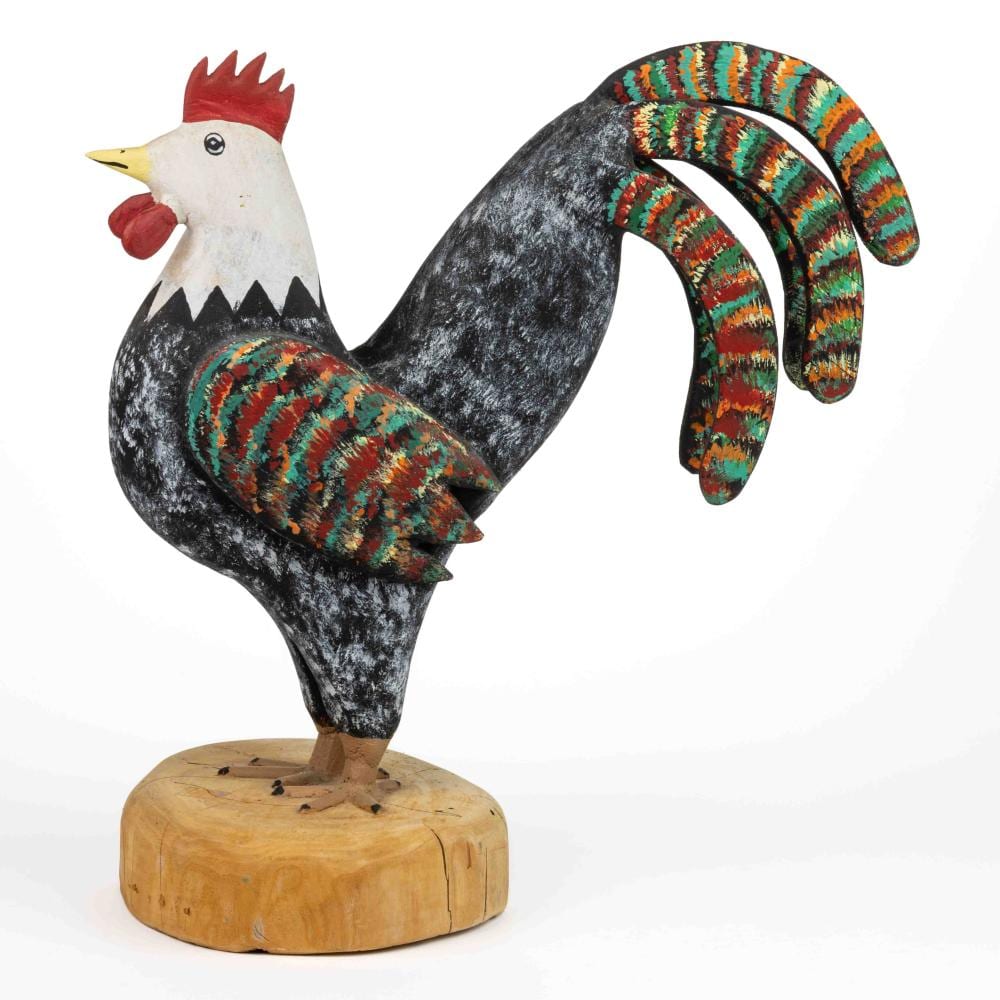 david alvarez santa fe new mexico 1953 2010 outsider folk art carved and painted rooster · Jeffrey S. Evans & Associates · 2024-09-07 David Alvarez comparable auction result: david alvarez santa fe new mexico 1953 2010 outsider folk art carved and painted rooster