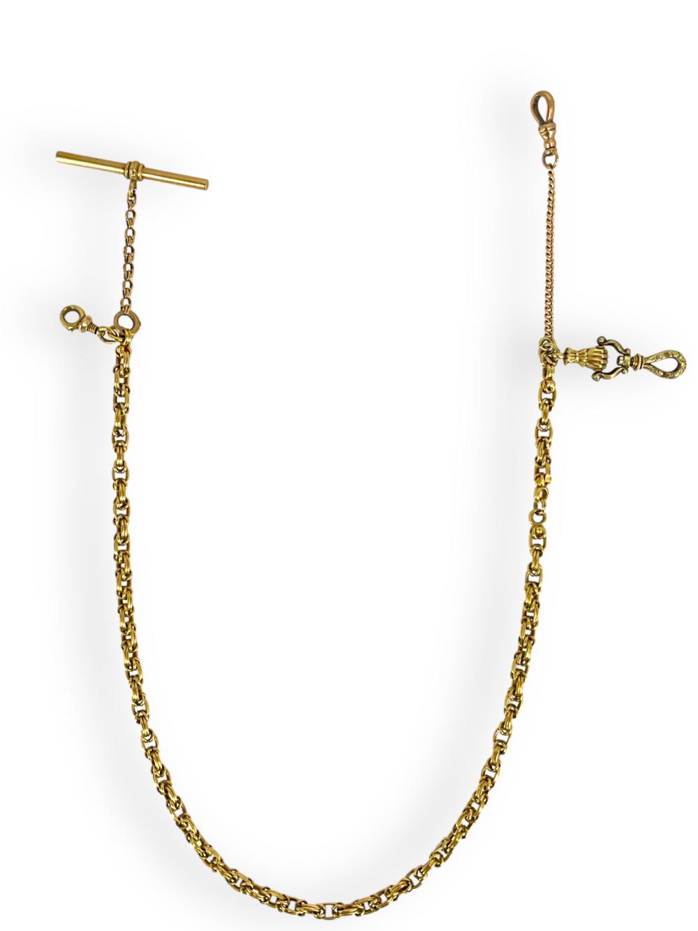 Vintage Gold Pocket Watch Chain sold by Apple Tree Auction Center, lot 4022 — auction record photograph