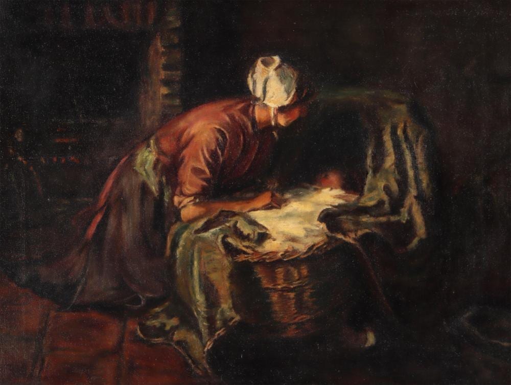 Henry John Dobson comparable auction result: henry john dobson scottish 1858 1928 mother and child oil on canvas