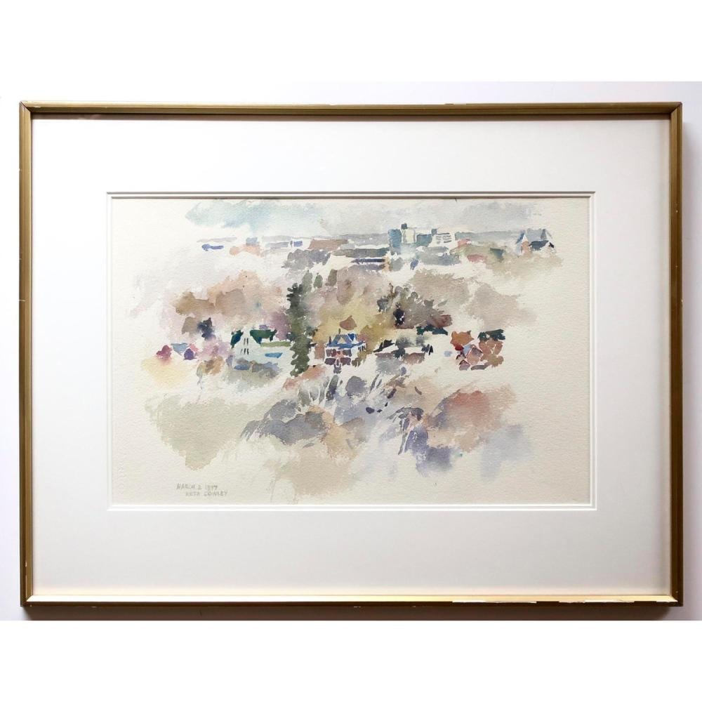 Reta Cowley comparable auction result: reta madeline cowley canadian 1910 2004 untitled houses from the hill