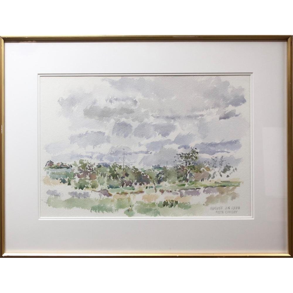 Reta Cowley comparable auction result: reta madeline cowley canadian 1910 2004 untitled storm clouds rolling in