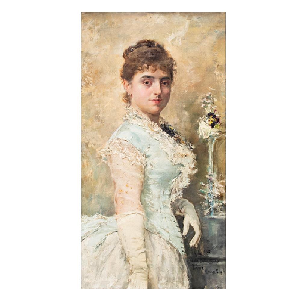 Juan Luna y Novicio (1857 - 1899) - Portrait of Adele della Rocca comparable sale
