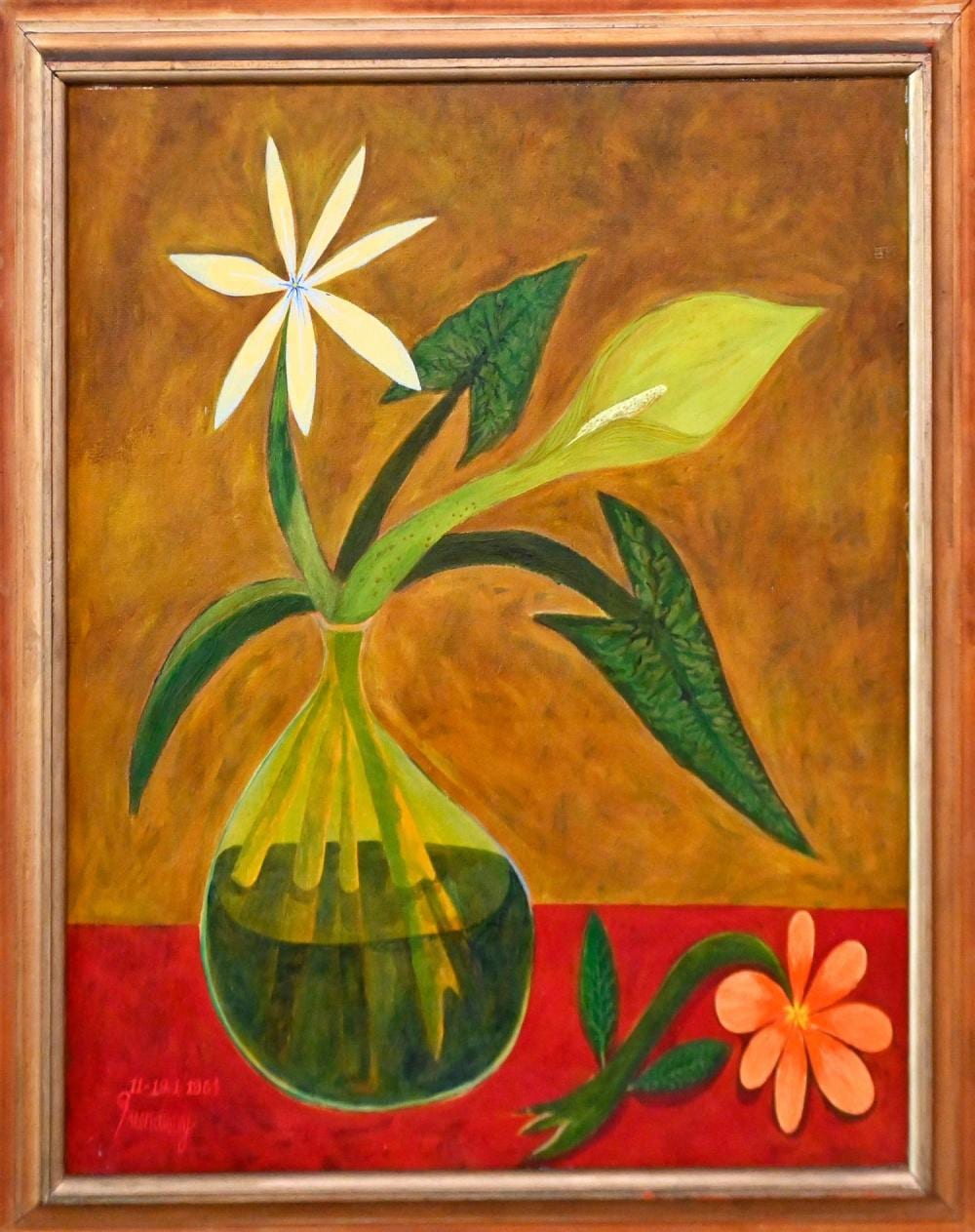 Ronald Greenaway comparable auction result: ronald greenaway flowers for hobart 1964