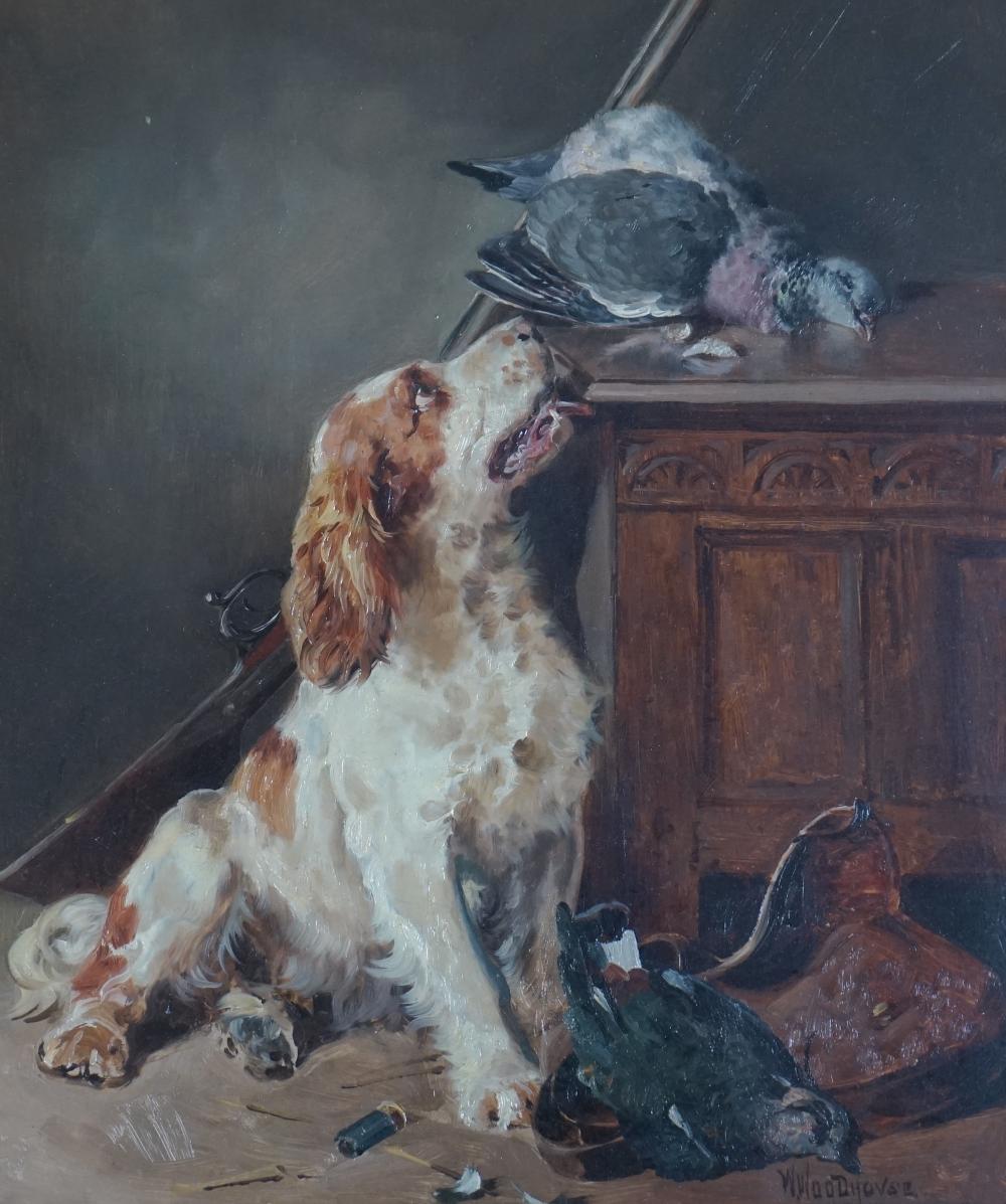 William Woodhouse comparable auction result: william woodhouse british 1857 1939 after the shoot cumberland spaniel and game oil on panel 29 x 24cm