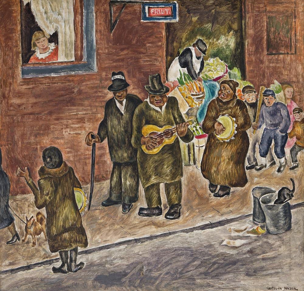 Gertrude Nason comparable auction result: gertrude nason 1890 1965 trekking down bleeker street
