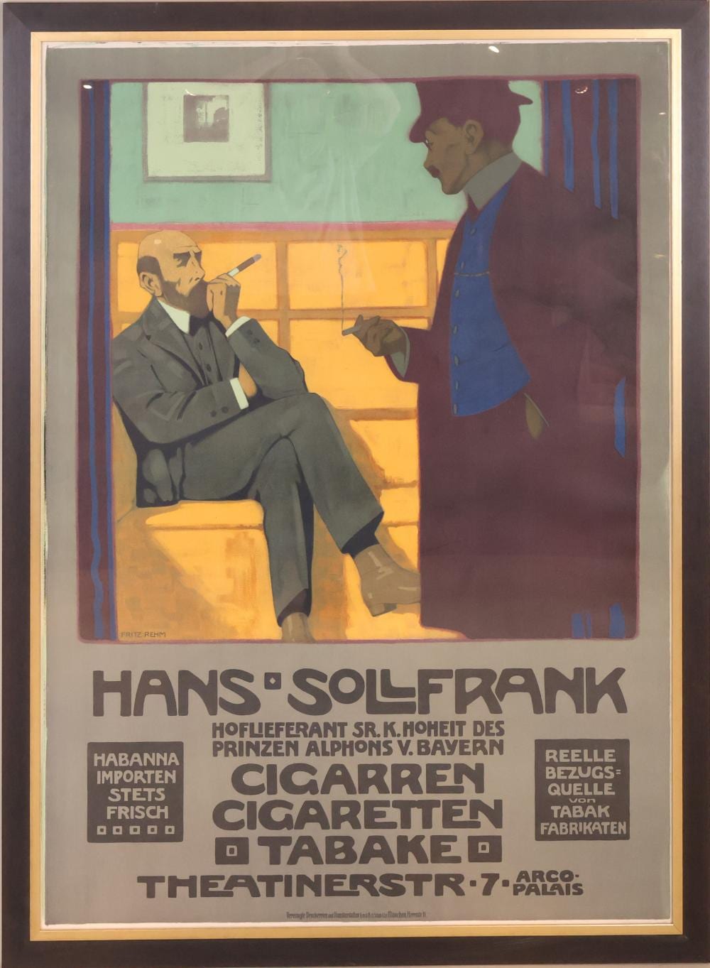 Fritz Rehm comparable auction result: fritz rehm german 1871 1928 hans sollfrank lithographic poster
