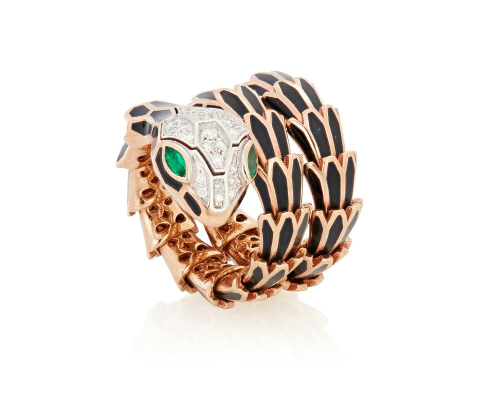 alexis ny a silver bi color gold gold vermeil emerald diamond and enamel ring · John Moran Auctioneers · 2024-09-17 Hubert Jaillot comparable auction result: alexis ny a silver bi color gold gold vermeil emerald diamond and enamel ring