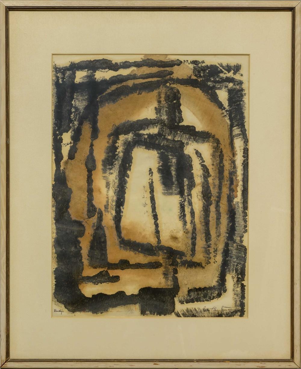 Bettie Cilliers-Barnard comparable auction result: bettie cilliers barnard sa 1914 2010 monotype abstract signed dated 1965 60 x 45 sheet size