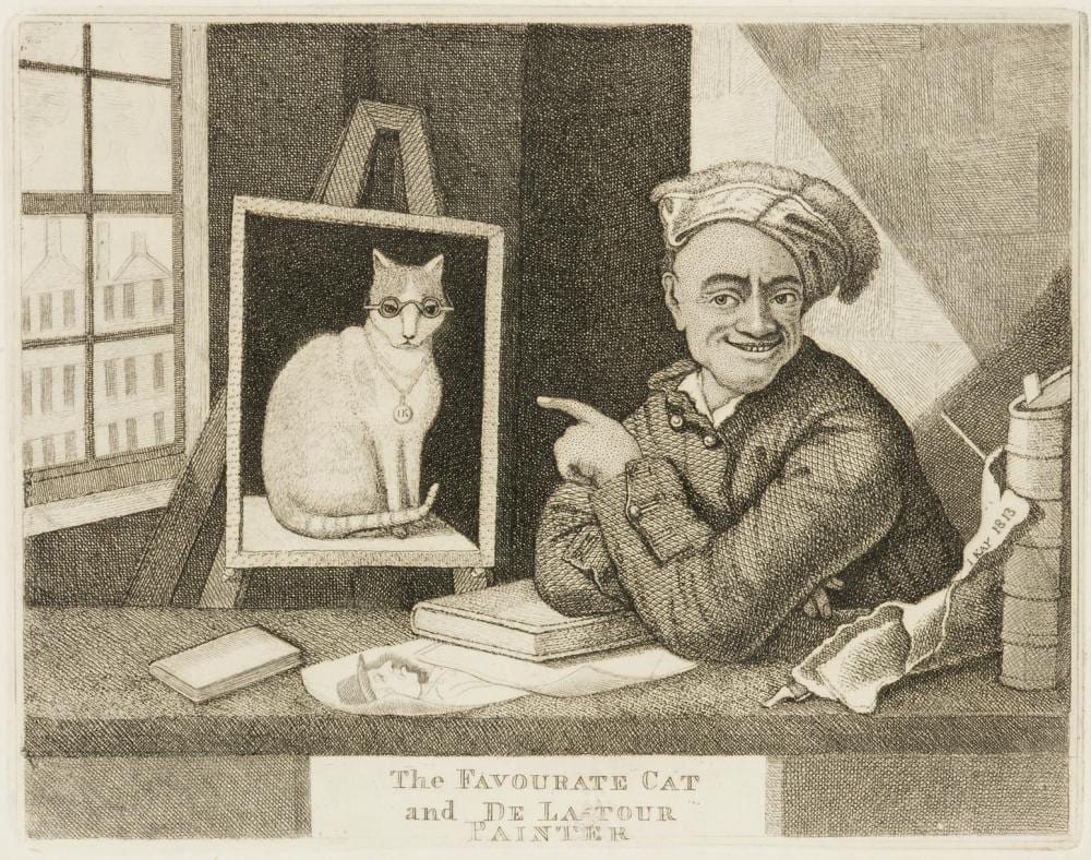 John Kay comparable auction result: john kay the favourite cat and de la tour painter