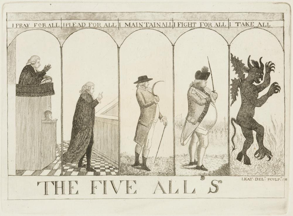 John Kay comparable auction result: john kay the five alls