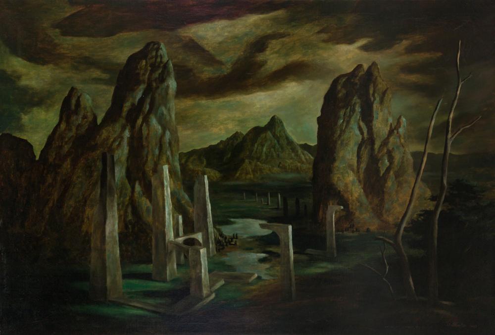 John Carlton Atherton comparable auction result: john carlton atherton american 1900 1952 shaded night 1943 oil on canvas 34 x 50 inches