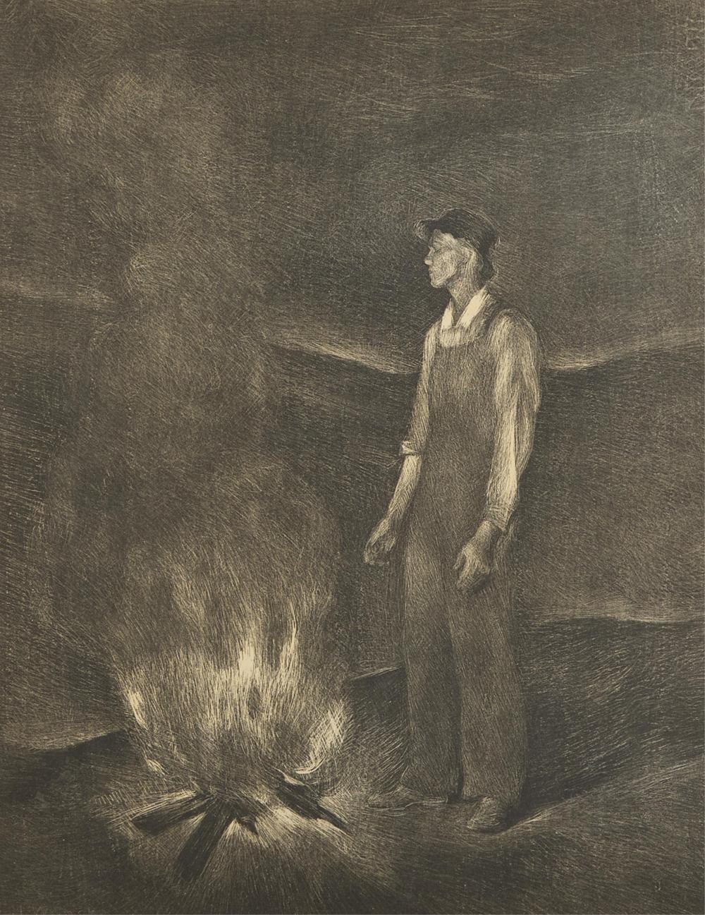 Mabel Wellington Jack comparable auction result: mabel wellington jack farm lad wpa lithograph