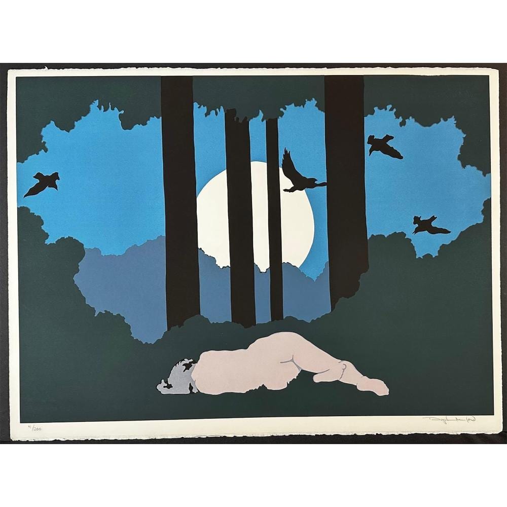 Daphne Mumford comparable auction result: daphne mumford armenia screenprint moonlight signed