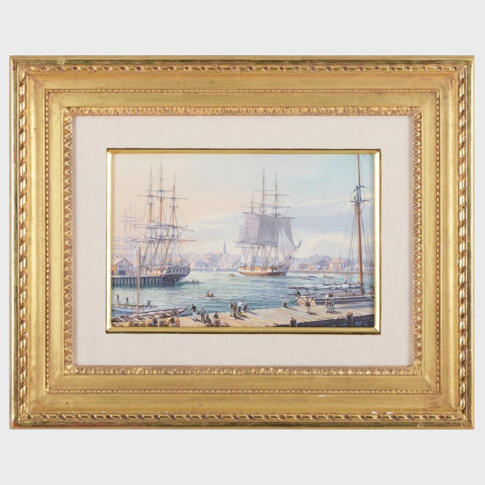 roy cross b 1924 nantucket wharves in the mid 1830s · STAIR · 2024-09-12 Roy Cross comparable auction result: roy cross b 1924 nantucket wharves in the mid 1830s