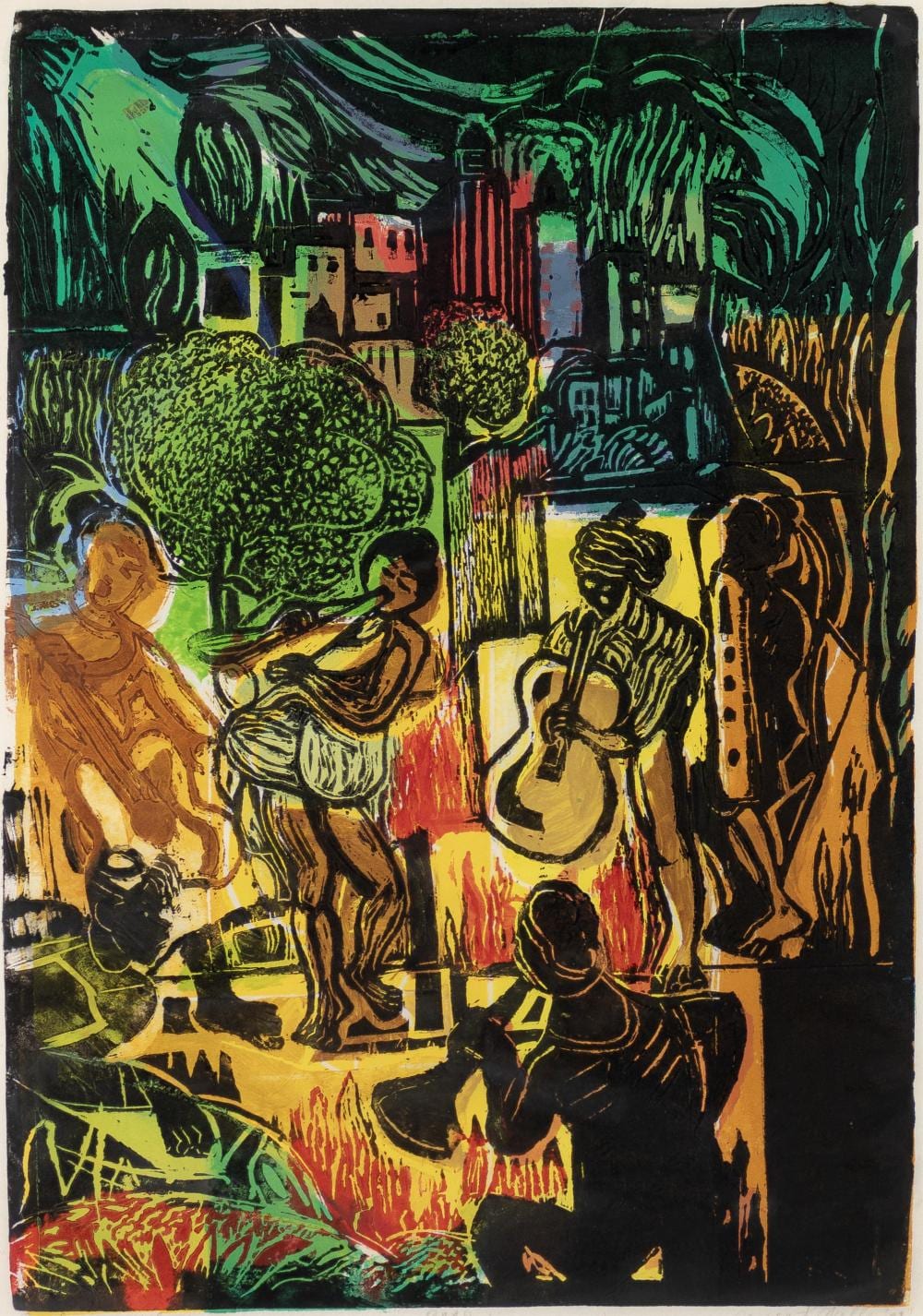 James Lesesne Wells comparable auction result: james lesesne wells 1902 1993 orpheus and the musicians