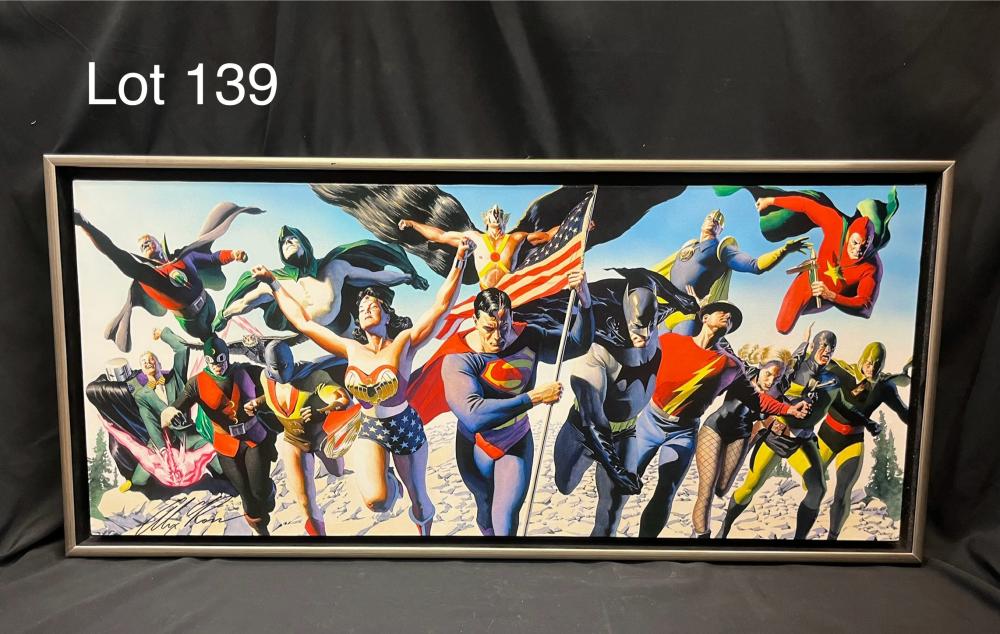 Alexander (1909) Ross comparable auction result: limited the justice society of america the golden age giclee print on canvas by alex ross