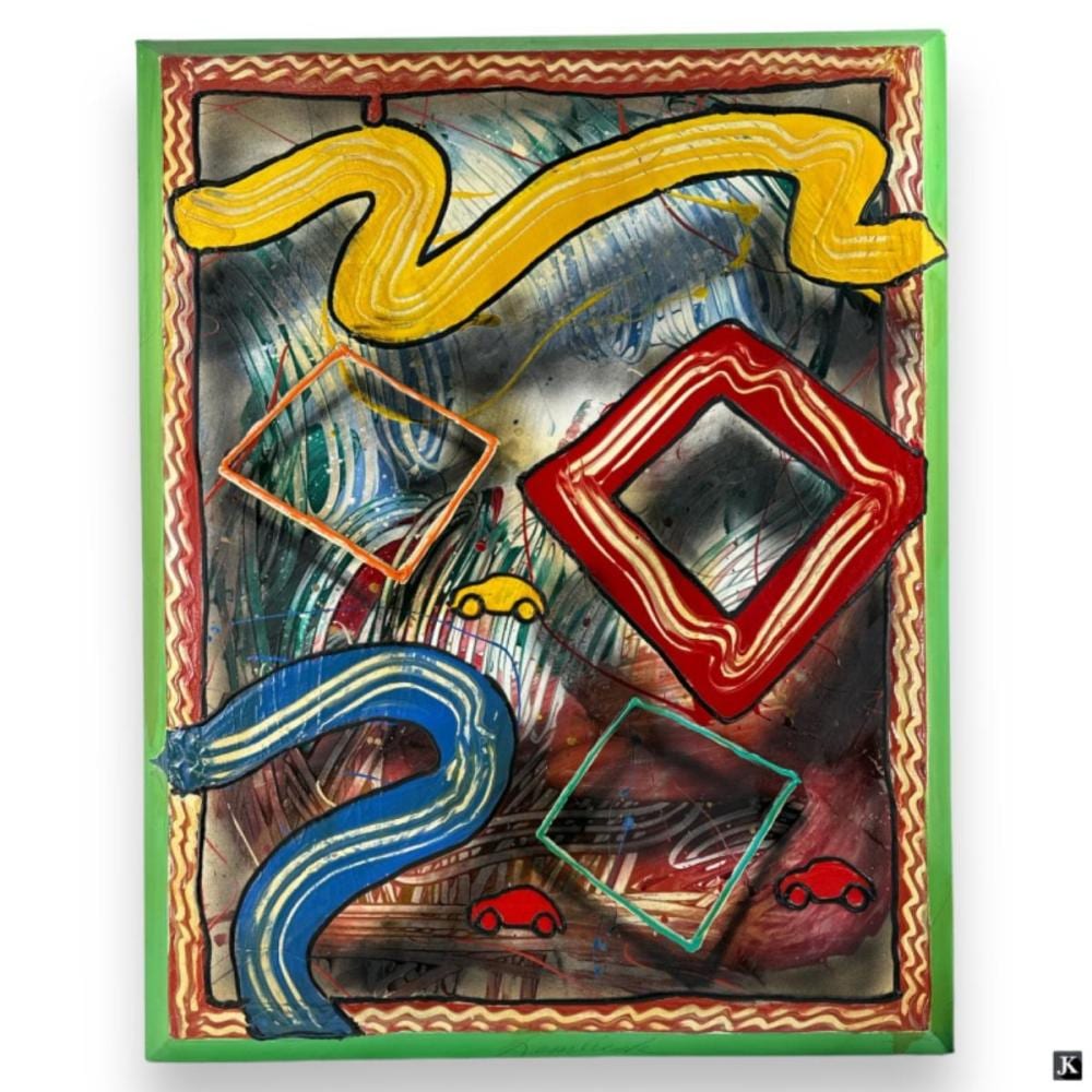 Jack Lembeck comparable auction result: jack lembeck usa b1942 large oil on canvas