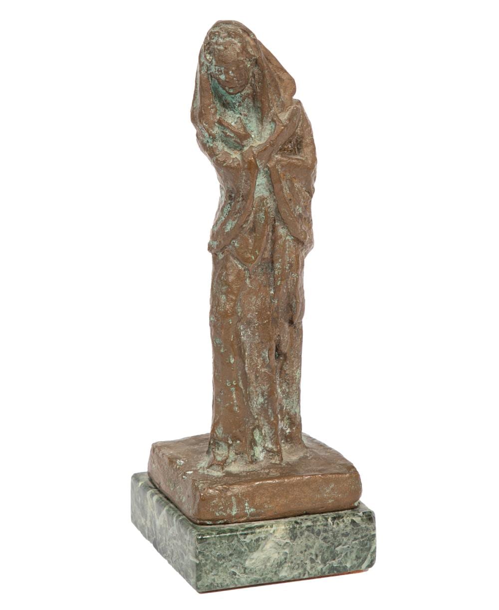 Angela Gregory comparable auction result: angela gregory standing madonna bronze