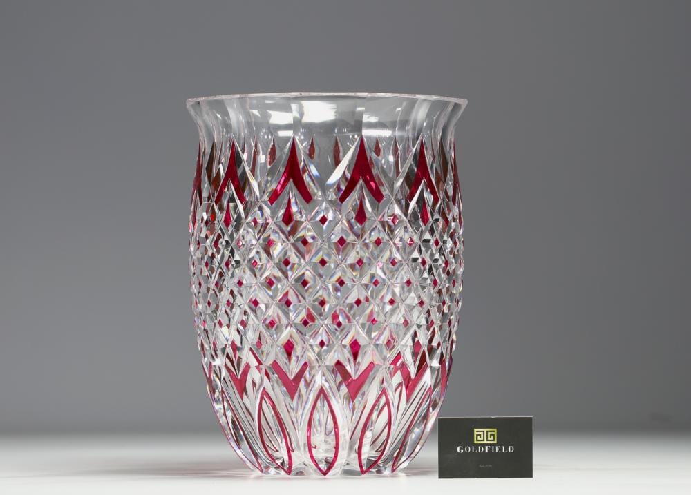 Charles (1883) Graffart comparable auction result: charles graffart 1893 1967 val saint lambert large chili vase in ruby lined crystal circa 1950