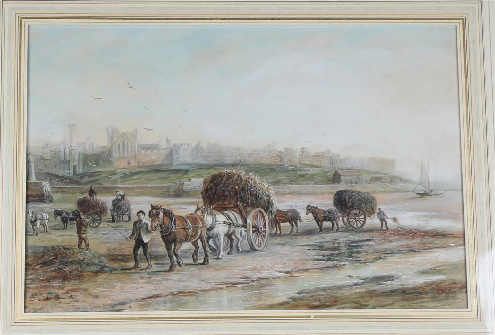 jack leigh wardleworth english 1863 1925 heading home watercolor on paper signed lower left hand corner framed not examined out · Sloans & Kenyon · 2024-09-12 Jack Leigh Wardleworth comparable auction result: jack leigh wardleworth english 1863 1925 heading home watercolor on paper signed lower left hand corner framed not examined out