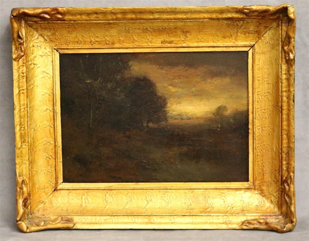 Benigino Yamero Ruiz comparable auction result: benigino yamero ruiz american 1880 1929 tonalist landscape oil on board signed lower left b y ruiz pencil notation on verso