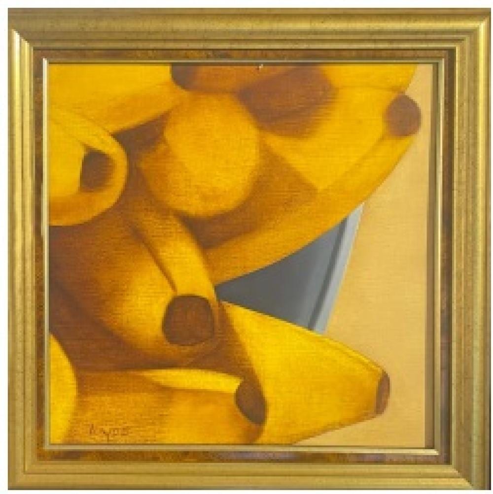 Ana Mercedes Hoyos (1942-2014) Bananas, 1995 Óleo sobre lienzo Medidas: 30 x 30 cm comparable sale