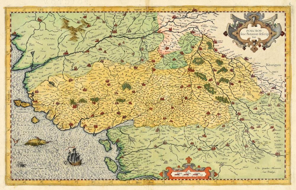 Gerhard Mercator comparable auction result: poictou sive pictaviae descriptio