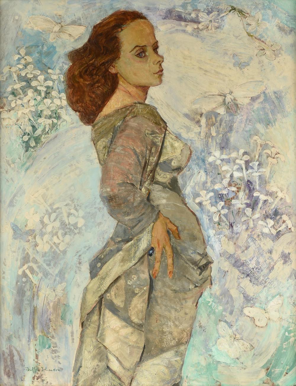 Buffie Johnson comparable auction result: buffie johnson american 1912 2006 a painting portrait of jayne wrightsman 20th century