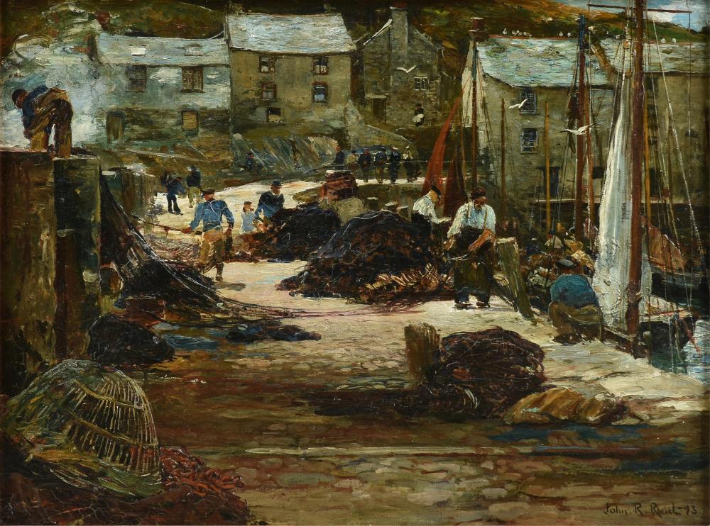 John Robertson Reid comparable auction result: john robertson reid british 1851 1926 a painting polperro pier 1893
