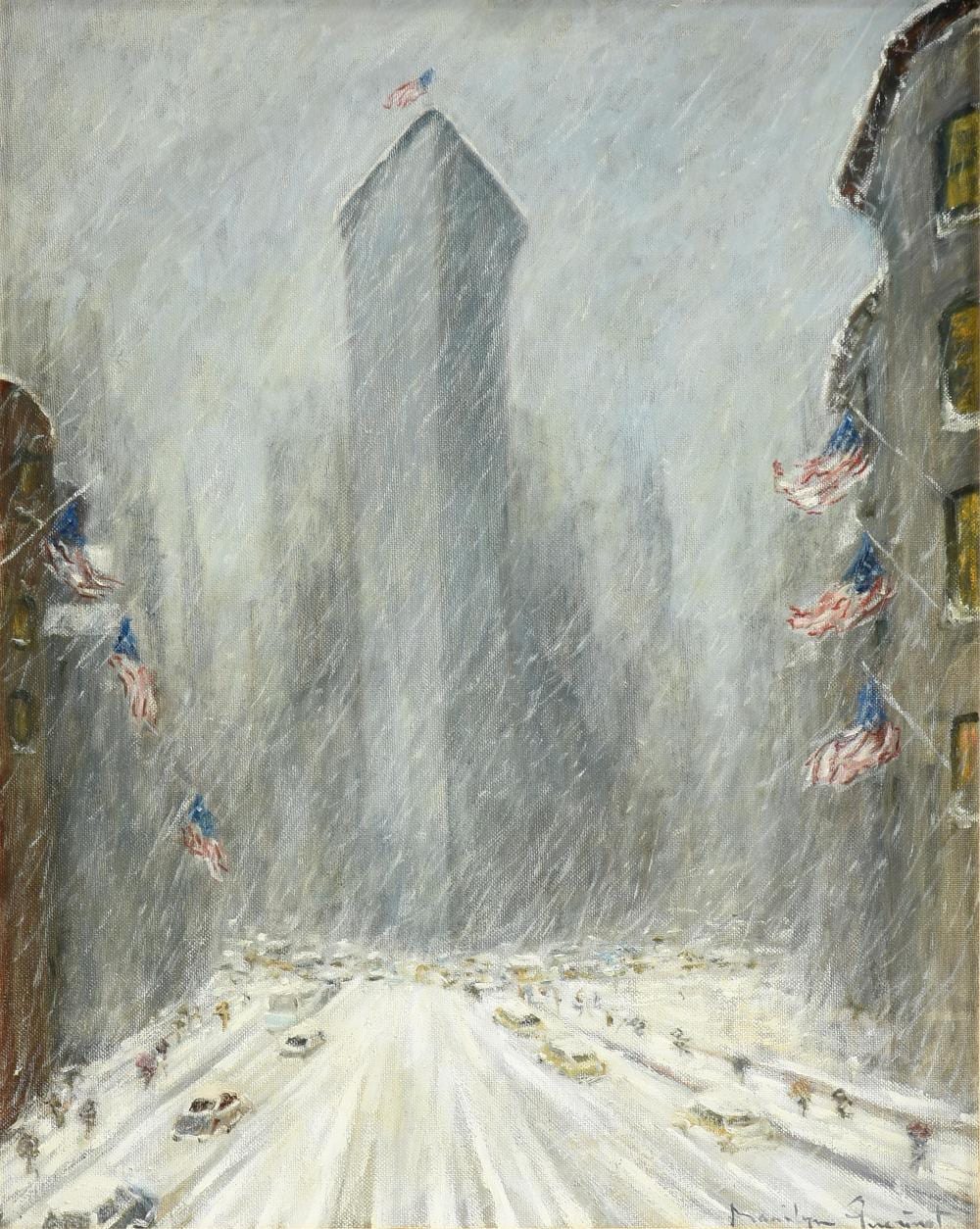 Marilyn Guerinot comparable auction result: marilyn guerinot american texas b 1947 a painting flatiron building 20th century