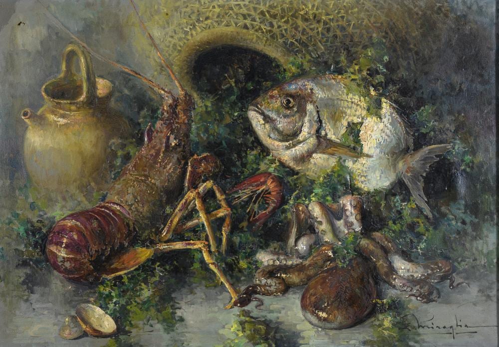 Ermogene Miraglia comparable auction result: oil painting by ermogene miraglia