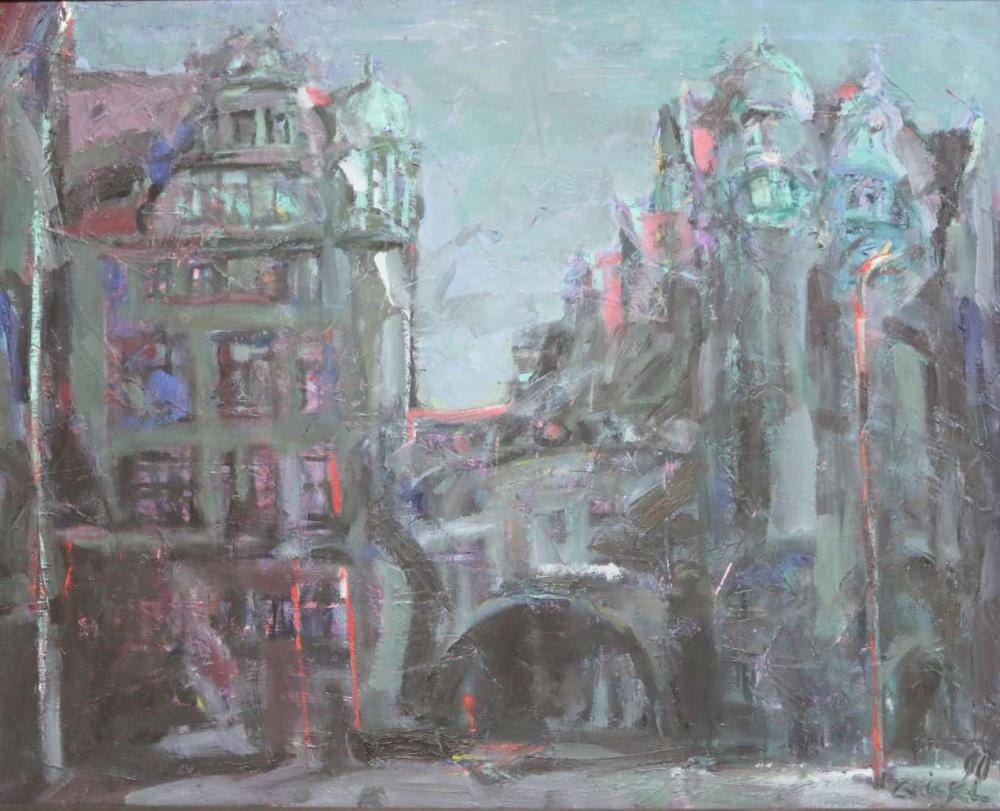 Bruno Griesel comparable auction result: bruno griesel 1960 neues rathaus leipzig 1990 l auf leinwand
