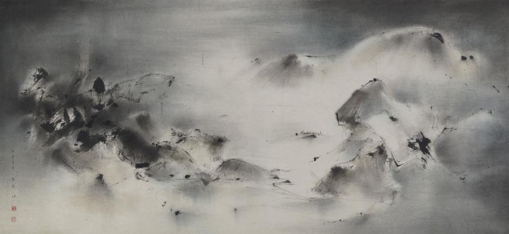 Wucius Wong comparable auction result: wucius wong wang wuxie born 1936 twilight 1964