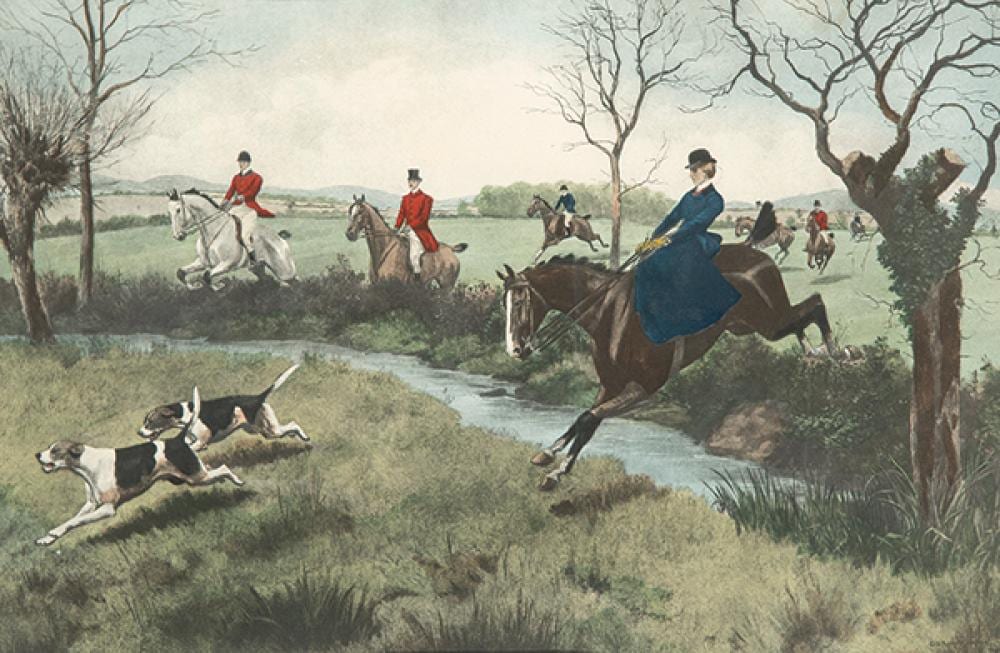 George Derville Rowlandson comparable auction result: george derville rowlandson fox hunting