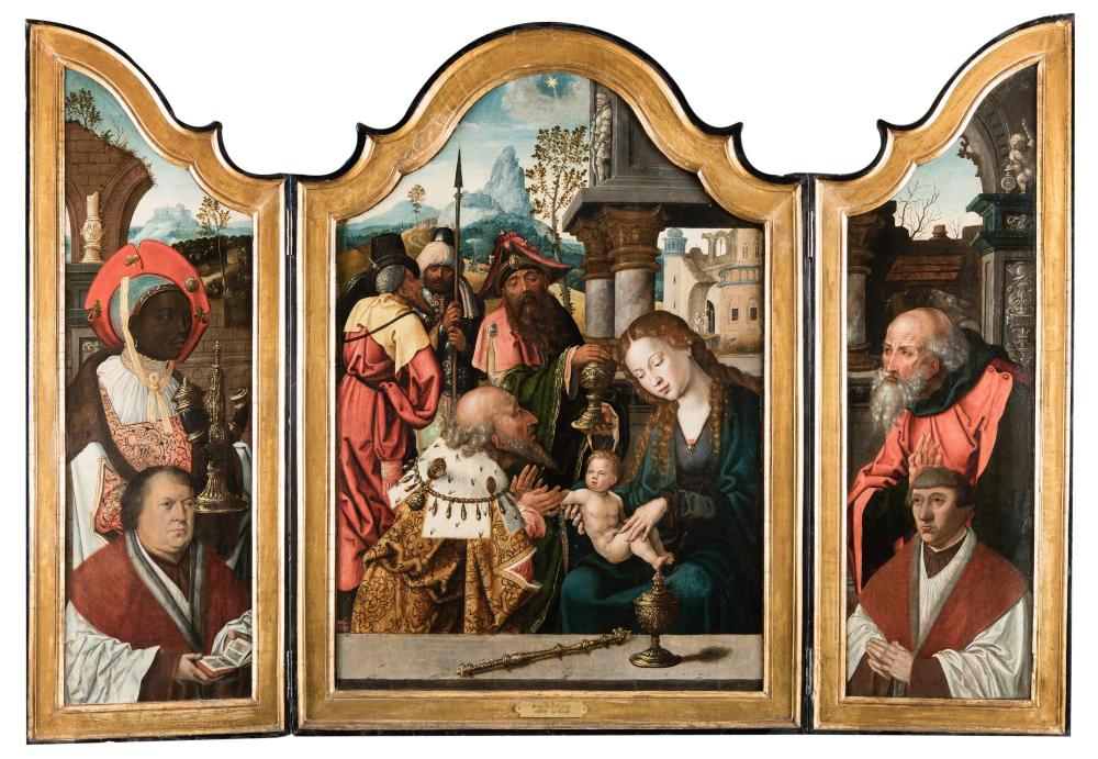 Pieter Coecke van Aelst comparable auction result: pieter coecke van aelst pierre coeck aelst belgium 1502 brussels belgium 1550 triptych of the adoration of the magi with donors 1528