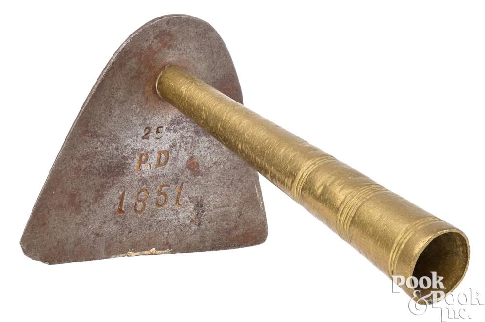 peter derr iron and brass dough scraper · Pook & Pook Inc. · 2024-09-25 Peter Derr comparable auction result: peter derr iron and brass dough scraper