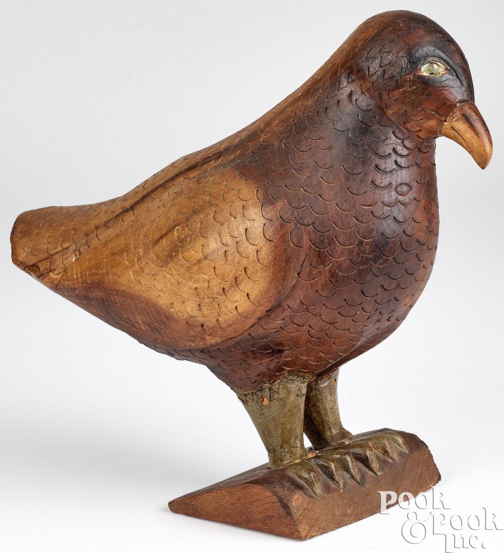 Shields Landon Jones comparable auction result: shields landon jones carved mahogany bird