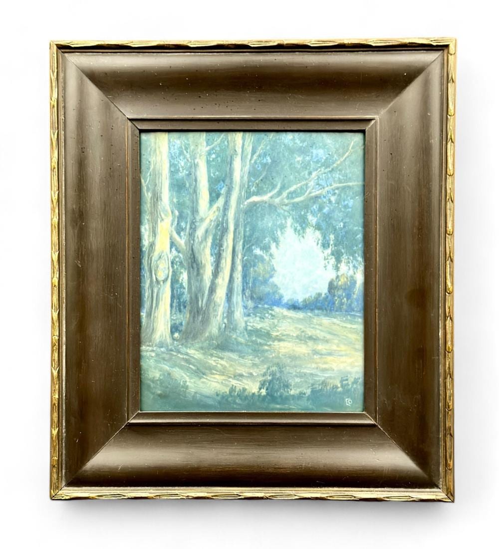 Ed Diers comparable auction result: rookwood plaque eucalyptus trees by ed diers