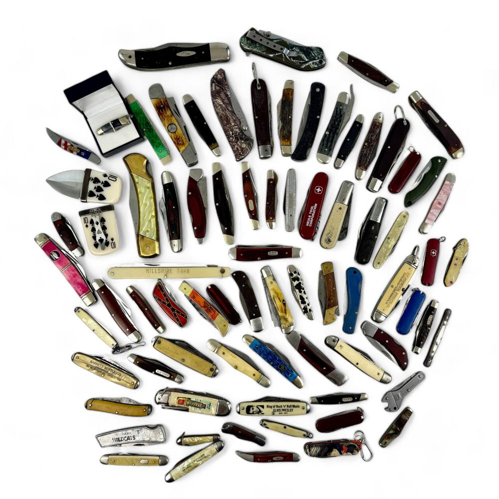 Large Estate Pocket Knife Collection- Case, Buck, Old Timer and More sold by Caza Sikes, lot 224 — auction record photograph
