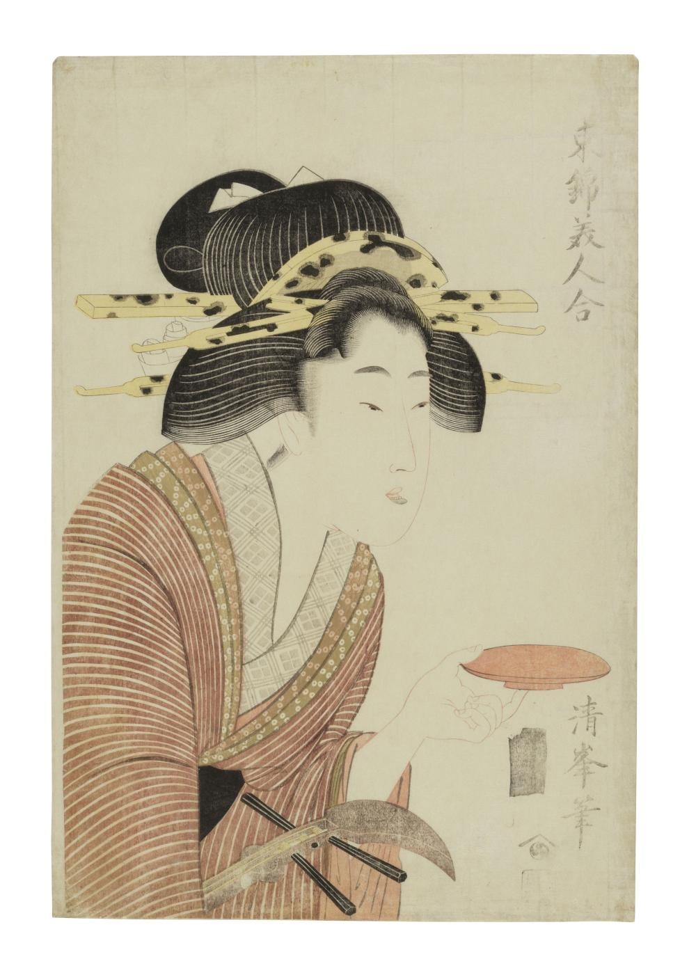 Torii Kiyomasu comparable auction result: torii kiyomasu kiyomine 1787 1868 edo period 1615 1868 circa 1804 1810